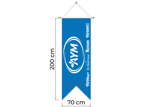 70X200 MAVİ KIRLANGIÇ BAYRAK